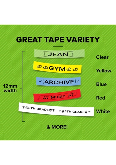 Ayrex Dymo Letratag Kağıt Şerit 12mm X 4 Mt , Beyaz 59421 1