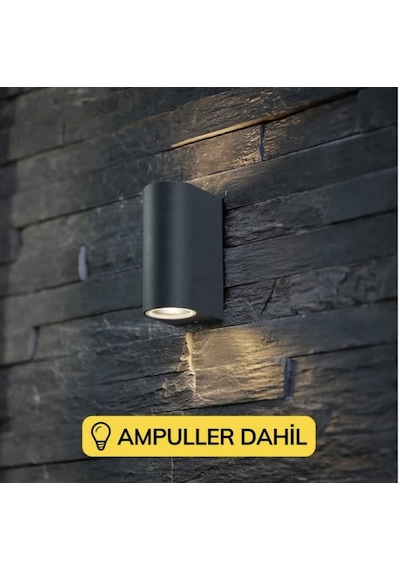 Aplik Ampüller Dahil 2 Adet Phılıps 4,7w 50w Gu 10 Led 6500 K Siyah