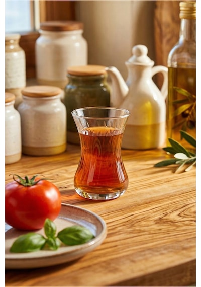 LAV Demet Cam Çay Bardağı 6 Kişilik 135 ml