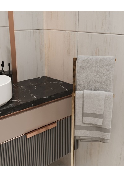 Aju Havluluk Kağıt Havlu Askısı Gold Metal Malzeme Kurulum Gerektirmez Devrilmez Banyo Düzenleyici Gold