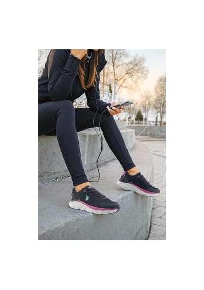 4US U.s. Polo Assn. Saldona Wmn 5fx Siyah Kadın Koşu -001