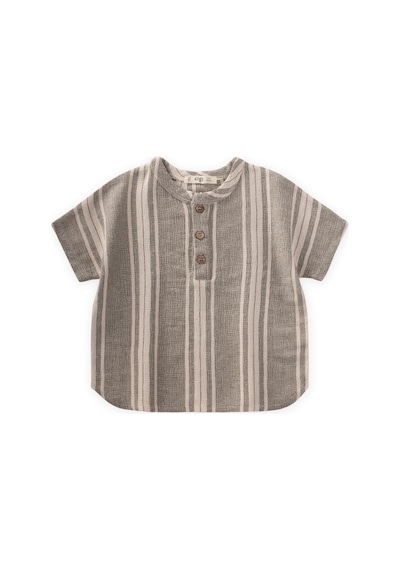 Cigit Oversize Yarım Patlı Gömlek 1-7 Yaş Yeşil Yeşil