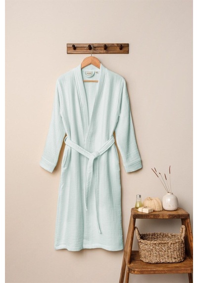 Unisex Kimono Bornoz - Mint Açık Mint