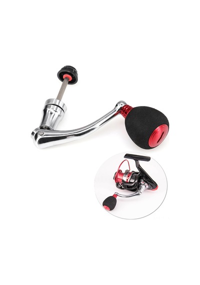 Vkemall Metal + Eva Konstrüksiyonlu Sağlam Balık Makinesi Kolu, Ergonomik Tutuş, 4000/5000/6000 Serileri İçin Büyük Boy, Kırmızı