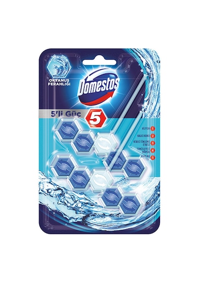 4 Adet Domestos Wc Temizleyici Blok 2x5'li Güç Okyanus Ferahlığı