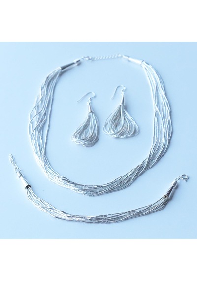 Flamenko Modeli Gümüş Set Gümüş