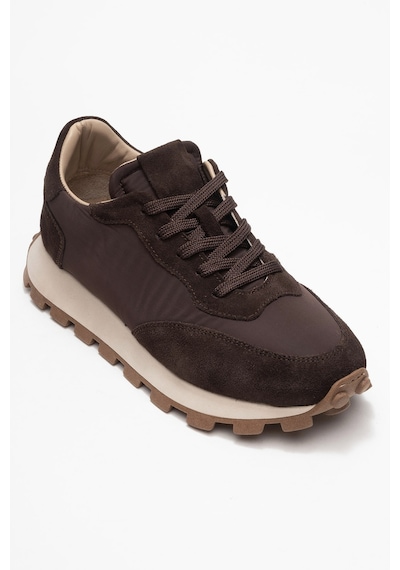 Luvishoes Luvi Shoes Amanda Kahverengi Hakiki Deri Kadın Spor Ayakkabı Kahverengi