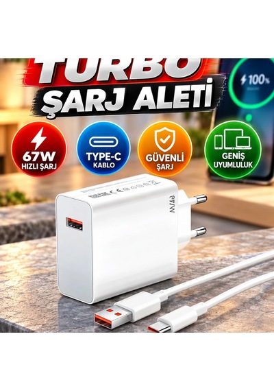Honor 50 70 90 Uyumlu 67w Şarj Adaptörü Quick Charge 5.0 Ve Type-c Lightning Kablolu
