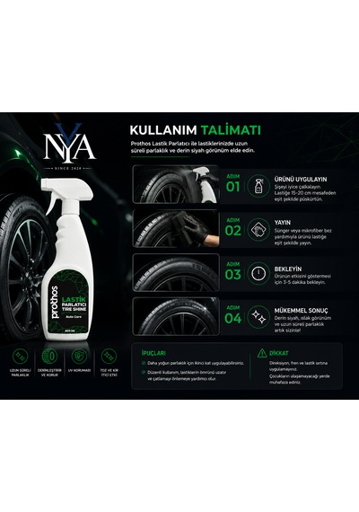 Lastik Parlatıcı 500 Ml Uzun Süre Kalıcı Parlaklık Ve Bakım