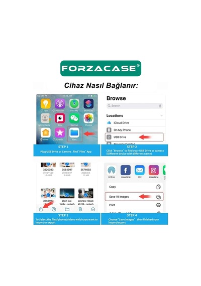 Apple Uyumlu iPhone iPad  Lightning To Usb Tak Çalıştır Kamera Adaptörü - Fc490