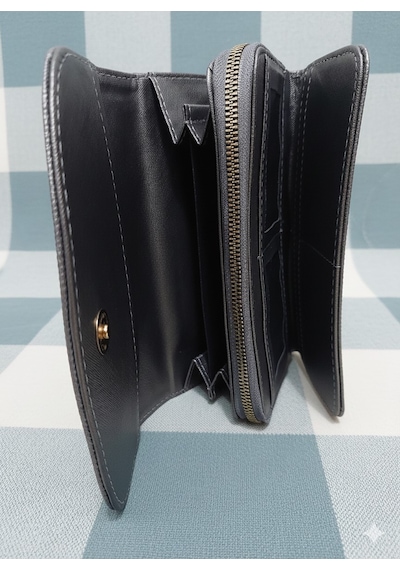 Newish Polo Zarf Model Kapaklı Fermuarlı Kadın Portföy Cüzdan Brn Bronz
