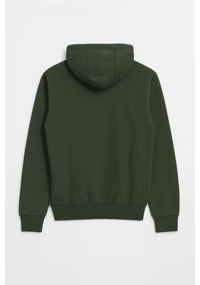 Markapia Erkek Kapüşonlu İçi Polarlı Sweatshirt Haki