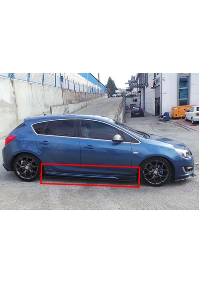 Opel Astra J Sedan Opc Yan Marşpiyel Seti Plastik 2 Adet Mat Siyah 2009-2015 Karlık+ek+bodykit