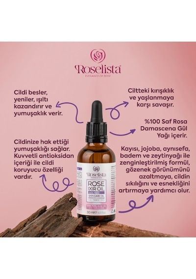 Roselista Gül İksiri Bakım Yağı 30 ML