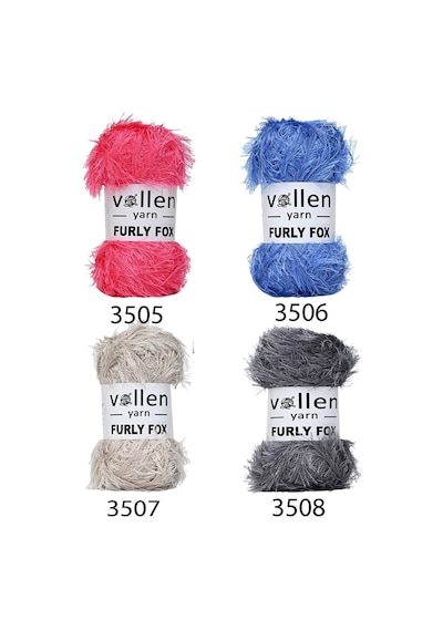 Furly Fox El Örgü Ipi Hırka Kazak Ipliği,tuylu Ip,pelus Ip,sakalli Ip,battaniye Ipi,paspas Ipi,gri