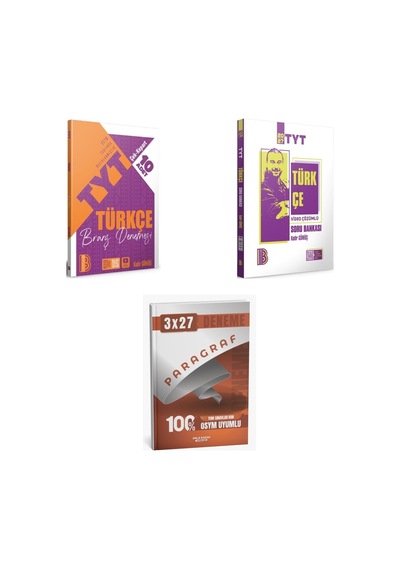 2027 2027 Benim Hocam Tyt Türkçe Çek Kopar 10 Lu Branş Denemesi Deneme + Soru + Anla Kazan Paragraf Deneme 3'lü Set