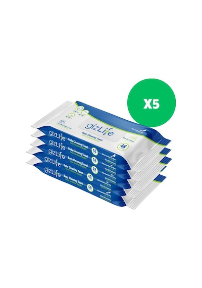 Hasta Vücut Temizleme Havlusu 48li 5paket 240adet Havlu Diğer