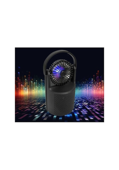 Vantilatörlü Hoparlör Rgb Led Işıklı Fonksiyonel Speaker Kamp Karavan