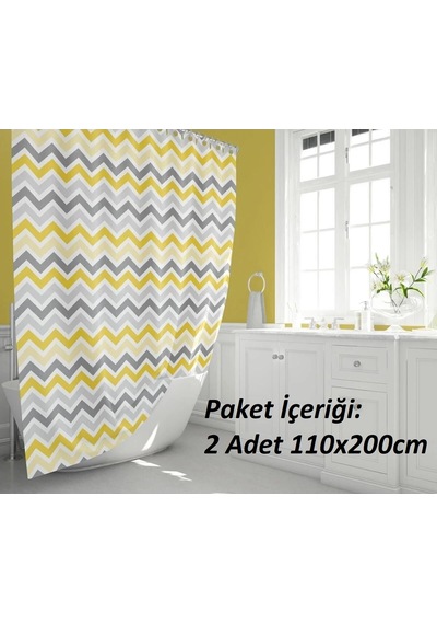 Tropik Home-corner Play Gri-çiftkanatlı Banyo Duşperdesi 110x200