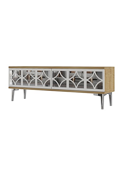 Tsa1236dbs Öz Tv Sehpası Safirmeşe-beyaz-silver 120cm Tsa1236dbs Öz Tv Sehpası Safirmeşe-beyaz-silver 120cm