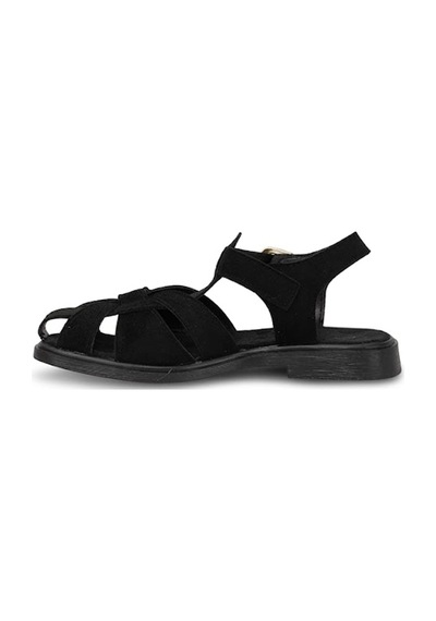 Elit Fls152-s-101s Kadın Düz Sandalet Siyah