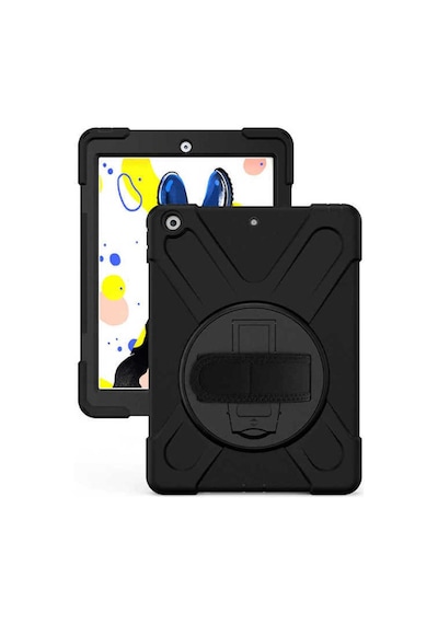 iPad Uyumlu  10.2 2021 9.nesil Gzst Defender Tablet Silikon - Siyah Arka Kapak