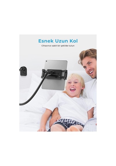 Saiji Datura Is 100 Cm Akrobat Flexible Ayarlanabilir Telefon Tablet Tutucu Siyah Çok Renkli