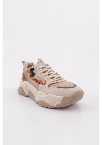 Dgn 65100-22y Kadin Bağcikli Kalin Taban Sneakers Ayakkabi 65100-2027-R0171 Bej - Kahverengi Dgn 65100-22y Kadin Bağcikli Kalin Taban Sneakers Ayakkabi 65100-2027-R0171 Bej - Kahverengi
