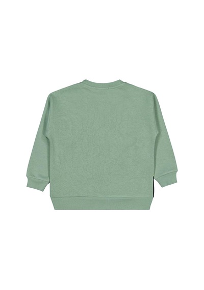 Batman Baskılı 6-9 Yaş Sweatshirt - Yeşil Soft Yeşil