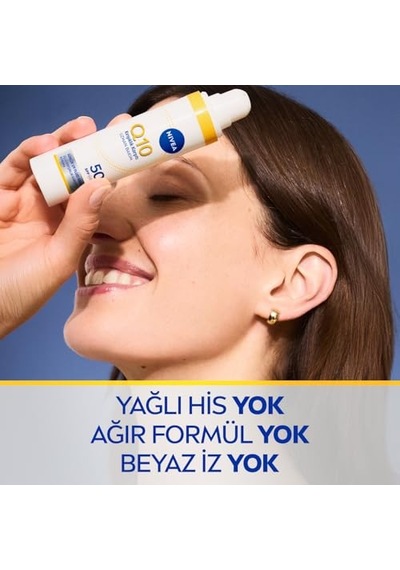 Nıvea Spf50 Q10 Kırışıklık Karşıtı Gündüz Yüz Bakım Kremi 40ml,nemlendirici,makyaj Bazı,tüm Cilt Tonları