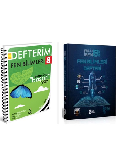 Arı 8. Sınıf Fen Bilimleri Akıllı Defter Seti 2 Kitap İsem Ve Arı