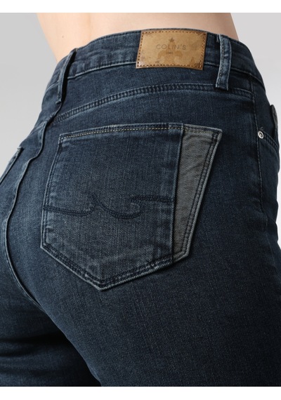 Colin's 703 Carla Slim Fit Normal Bel Düz Paça Mavi Kadın Pantolon CL1063467_Q1.V1_DN42488