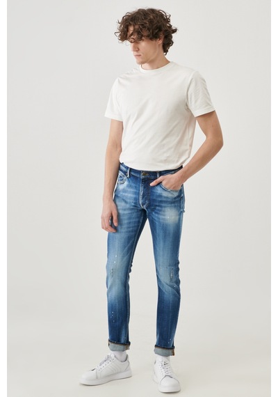 Lee Luke Slim Fit Düşük Bel Denim Esnek Jean Kot Pantolon Mavi