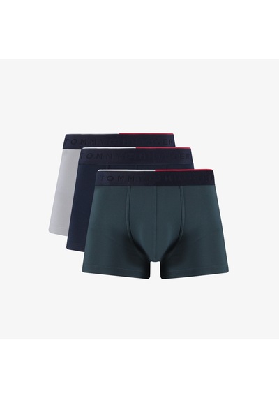 Tommy Hilfiger Trunk 3pk Erkek Yeşil Boxer Düz Um0um03388 Yeşil