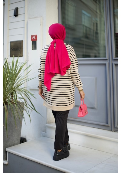 Hira Life Fashion Kadın Tesettür Giyim Bisiklet Yaka Ve Ön Çizgili Dokuma Uzun 2 İplik Tunik İkili Takım Siyah Siyah Hira Life Fashion Kadın Tesettür Giyim Bisiklet Yaka Ve Ön Çizgili Dokuma Uzun 2 İplik Tunik İkili Takım Siyah Siyah