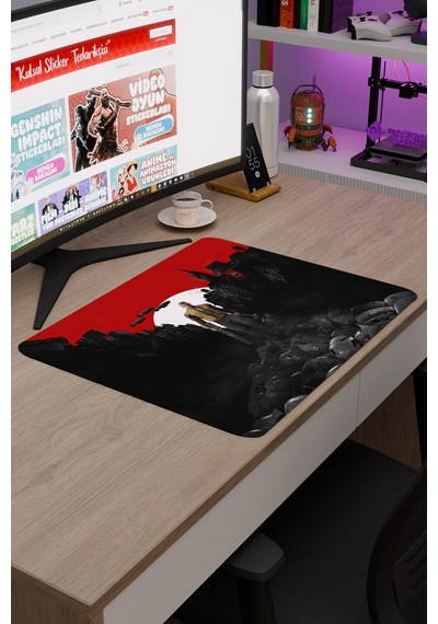 Wolfenstein Kaymaz Dikişli Kauçuk Oyuncu Mousepad V2 - 48x40 Xl Gaming Mouse Pad Fare Altlığı