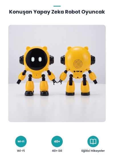 Yapay Zeka Robotu - Wi-fi Uygulamalı - Konuşma Özellikli Oyuncak