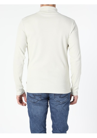 Colin's Slim Fit Balikci Erkek Gri Taş Uzun Kol Tişört CL1049854_Q1.V1_STM Taş