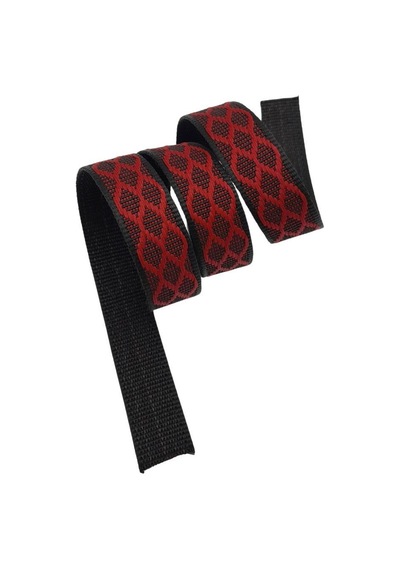 Angel Çanta Aksesuar 3 Cm Polyester Kolon Siyah Kırmızı 1 Metre