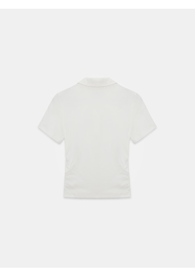 Dilvin 32614 Polo Yaka Top-ekru Ekru