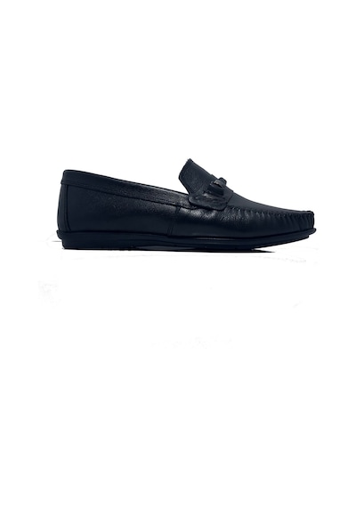 Golden Shoes Siyah Desenli Hakiki Deri Günlük Erkek Loafer Ayakkabı Siyah
