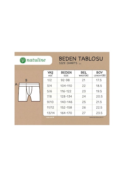 Natuline Erkek Çocuk Organik Pamuklu Likralı Boxer 3' Lü Space 3509-3 Karışık