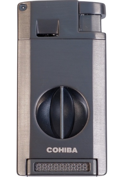 Cohiba Çift Torch Pürmüz Kesici & Delici Gunmetal Metal Puro Çakmağı