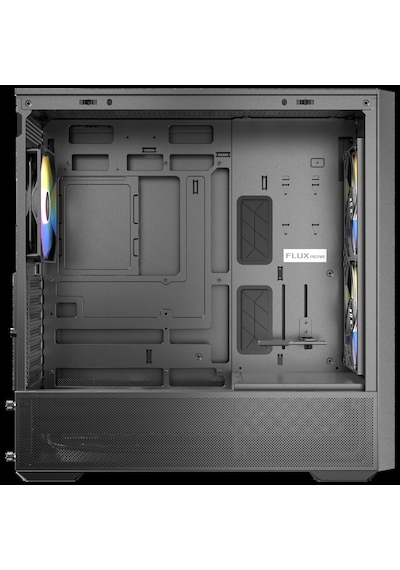 Antec Flux Rear Mid Tower Oyuncu Kasası - Flux Hava Akışı Platformu - 5x Pwm Fan 3x140mm Argb + 2x120mm Reverse - Mesh Ön Panel - Usb Type-c 3.2 Gen2 - 360mm Radyatör - 400mm Gpu - Gpu Braketi Dahil