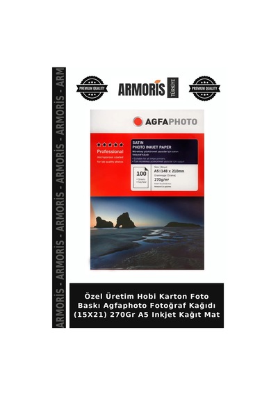 Özel Üretim Hobi Karton Foto Baskı Agfaphoto Fotoğraf Kağıdı 15x21 270gr A5 Inkjet Kağıt Mat