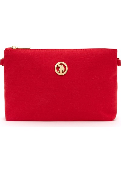 U.S. Polo Assn. Kadın Kırmızı Çıkarılabilir Askılı Kanvas El Çantası 50293661-VR030