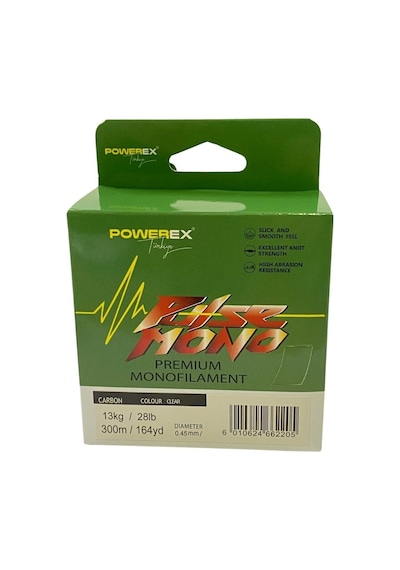 Powerex Pulse 300m. 0,37mm. 8.49kg. Carbon Monofilament Misina