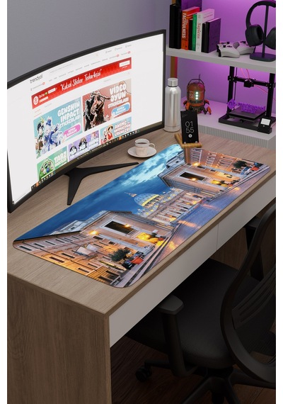 Vatikan V2 90x40 Xxl Gaming Kauçuk Kaymaz Taban Mouse Pad Fare Altlığı