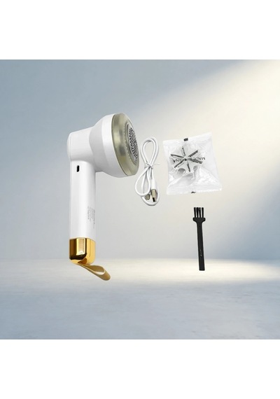 Usb Şarjlı 6 Bıçaklı Giysi Tüy Temizleme Makinesi Açık Bej