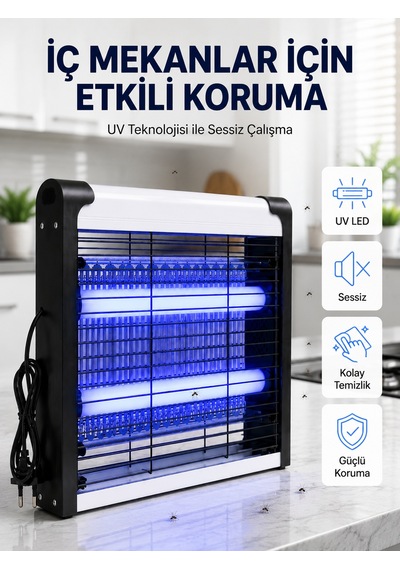 30 M² Etki Alanlı Mavi Işıklı Sinek Öldürücü Cihaz - Lisinya